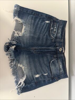 Dark denim shorts